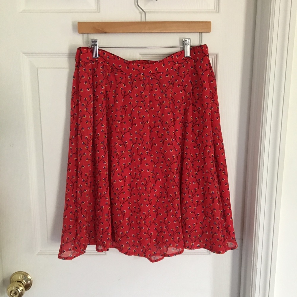 Old navy red chiffon mini skirt